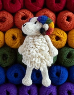 Dougie the Pride Ram: Rainbow Flag