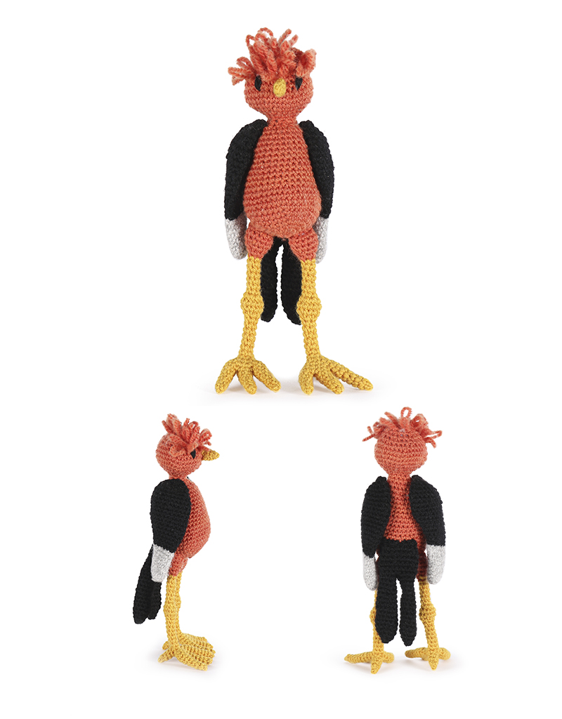 Crochet Cock of the Rock Bird Amigurumi Kit