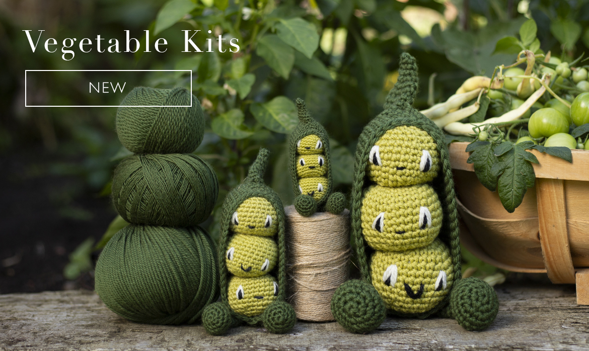 Button Mushroom Crochet Vegetable Kit